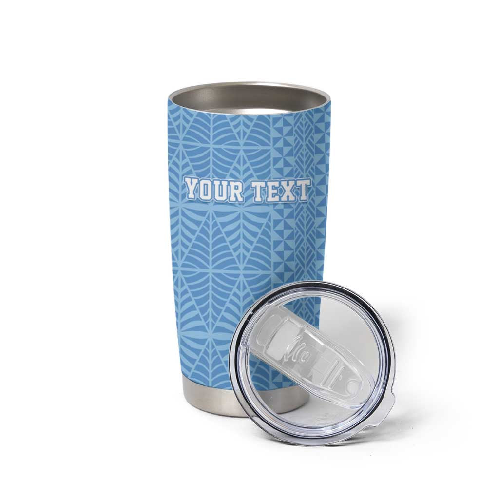 Tonga Apifo'ou Kolisi Personalized Tumbler Cup Ngatu Tokelaufeletoa Motifs