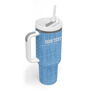 Tonga Apifo'ou Kolisi Personalized Tumbler With Handle Ngatu Tokelaufeletoa Motifs