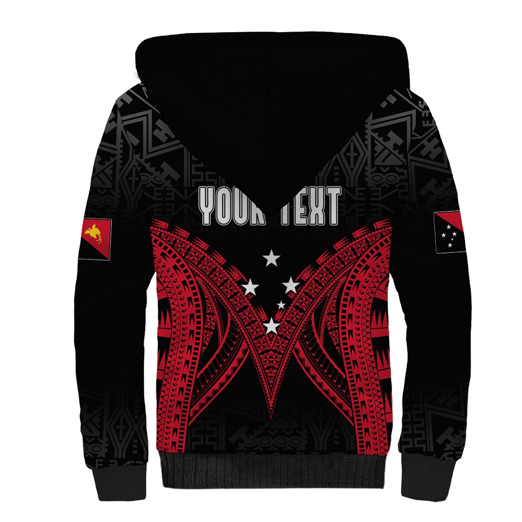 Personalised PNG Sherpa Hoodie Papua Motuan Mirror Style LT7 - Polynesian Pride