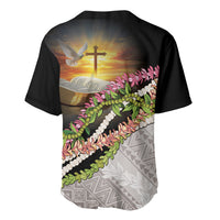 Hawaii Mokihana Mix Pikake Leis Mahalo 'Olelo Baseball Jersey Black