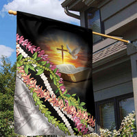 Hawaii Mokihana Mix Pikake Leis Mahalo 'Olelo Garden Flag Black LT7 - Polynesian Pride