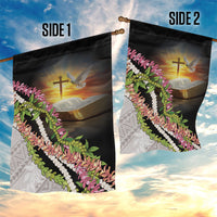 Hawaii Mokihana Mix Pikake Leis Mahalo 'Olelo Garden Flag Black LT7 - Polynesian Pride