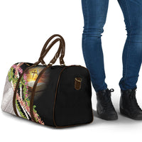 Hawaii Mokihana Mix Pikake Leis Mahalo 'Olelo Travel Bag Black LT7 - Polynesian Pride