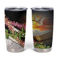 Hawaii Mokihana Mix Pikake Leis Mahalo 'Olelo Tumbler Cup Black