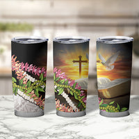 Hawaii Mokihana Mix Pikake Leis Mahalo 'Olelo Tumbler Cup Black