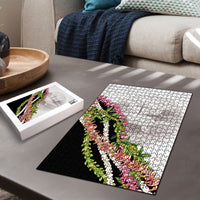 Hawaii Mokihana Mix Pikake Leis Mahalo 'Olelo Puzzle White Tapa