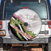 Hawaii Mokihana Mix Pikake Leis Mahalo 'Olelo Spare Tire Cover White Tapa LT7 White - Polynesian Pride