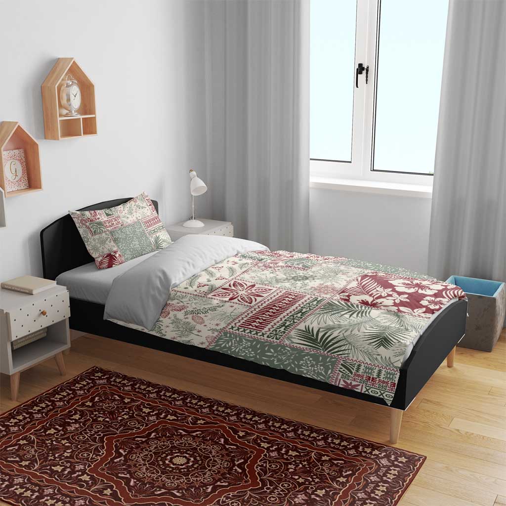 Aloha Hawaii Pastel Christmas Patchwork Bedding Set Classic Style - Polynesian Pride