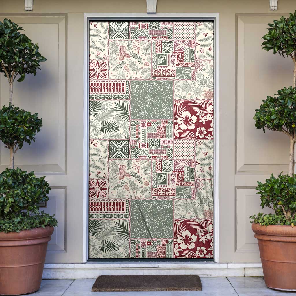 Aloha Hawaii Pastel Christmas Patchwork Door Cover Classic Style LT7 Pastel Green - Polynesian Pride
