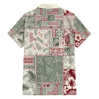 Aloha Hawaii Pastel Christmas Patchwork Family Matching Off Shoulder Maxi Dress and Hawaiian Shirt Classic Style - Polynesian Pride