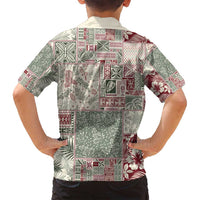 Aloha Hawaii Pastel Christmas Patchwork Family Matching Puletasi and Hawaiian Shirt Classic Style - Polynesian Pride