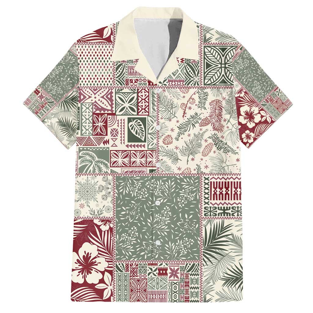 Aloha Hawaii Pastel Christmas Patchwork Family Matching Summer Maxi Dress and Hawaiian Shirt Classic Style - Polynesian Pride