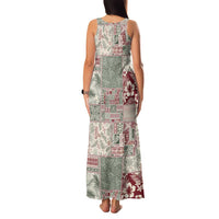 Aloha Hawaii Pastel Christmas Patchwork Family Matching Tank Maxi Dress and Hawaiian Shirt Classic Style - Polynesian Pride