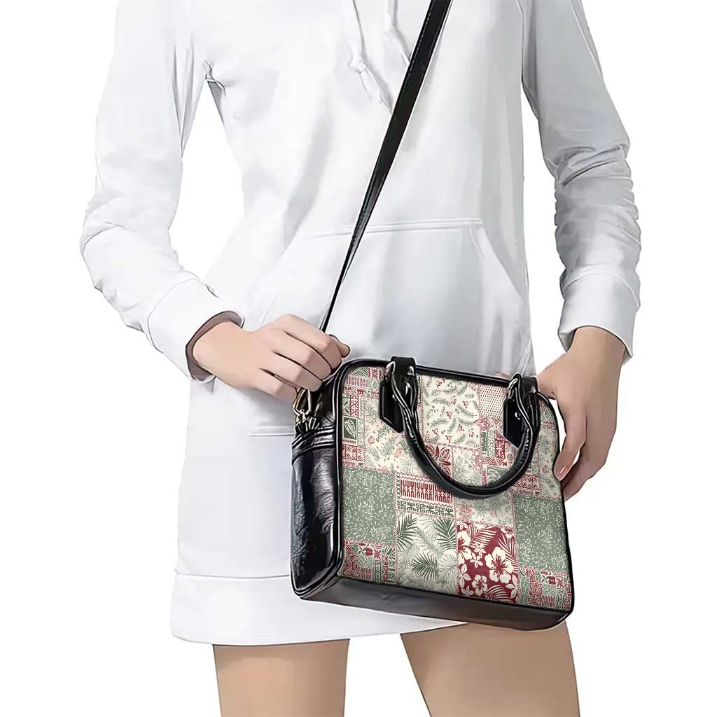 Aloha Hawaii Pastel Christmas Patchwork Shoulder Handbag Classic Style - Polynesian Pride
