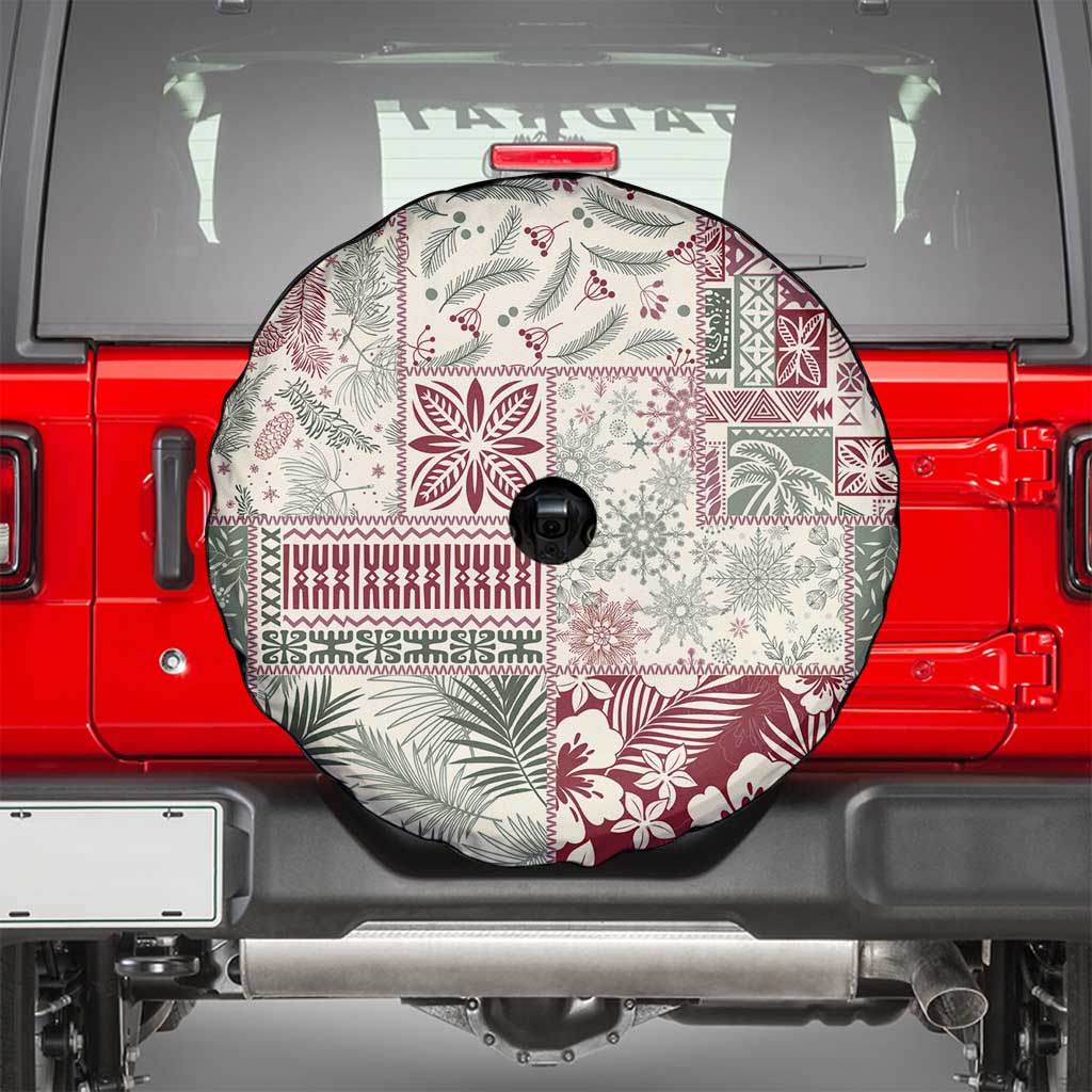 Aloha Hawaii Pastel Christmas Patchwork Spare Tire Cover Classic Style - Polynesian Pride