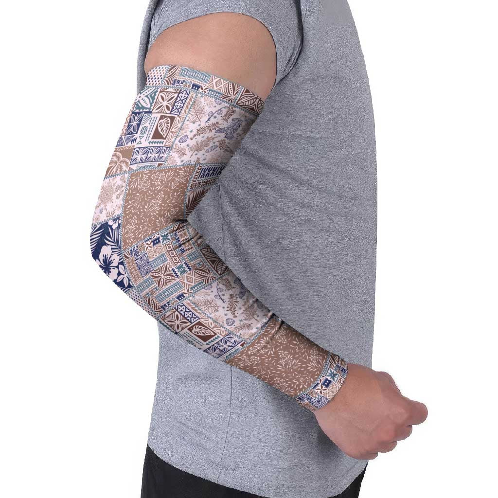 Aloha Hawaii Pastel Christmas Patchwork Arm Sleeves Rustic Style - Polynesian Pride