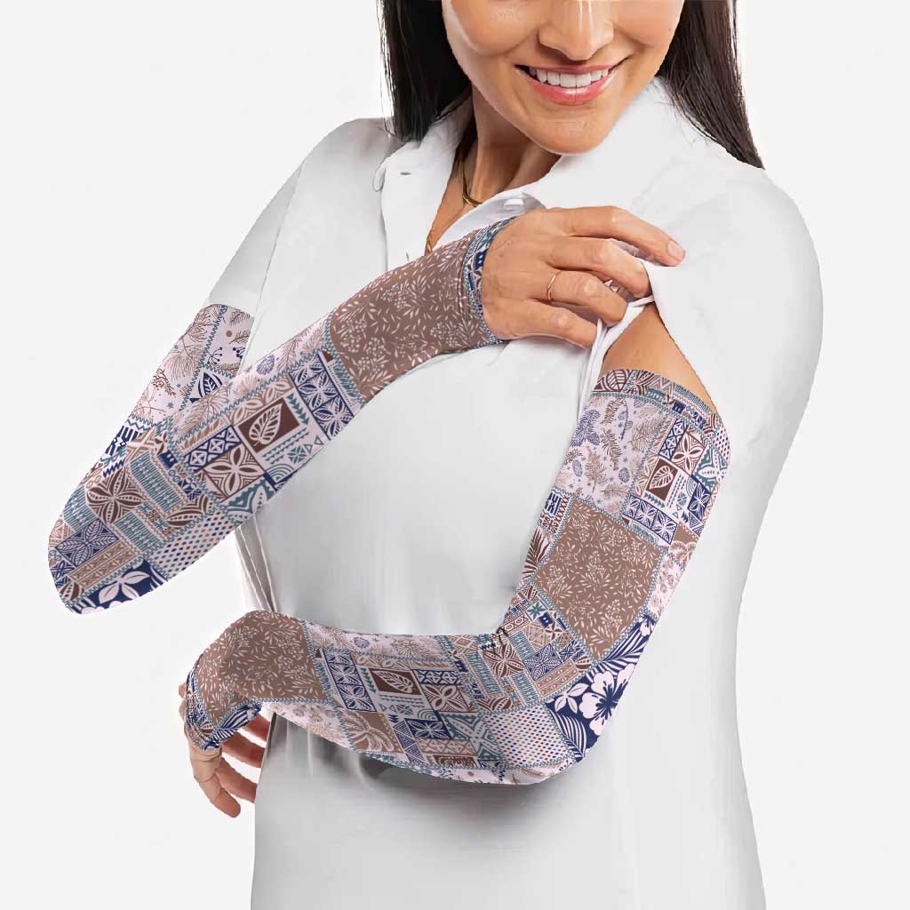 Aloha Hawaii Pastel Christmas Patchwork Arm Sleeves Rustic Style - Polynesian Pride