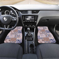 Aloha Hawaii Pastel Christmas Patchwork Car Mats Rustic Style - Polynesian Pride
