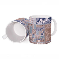 Aloha Hawaii Pastel Christmas Patchwork Ceramic Mug Rustic Style LT7 - Polynesian Pride