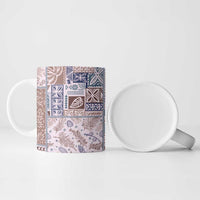 Aloha Hawaii Pastel Christmas Patchwork Ceramic Mug Rustic Style LT7 - Polynesian Pride