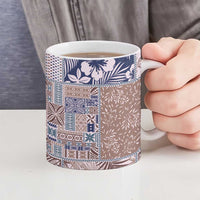 Aloha Hawaii Pastel Christmas Patchwork Ceramic Mug Rustic Style LT7 - Polynesian Pride