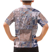 Aloha Hawaii Pastel Christmas Patchwork Family Matching Mermaid Dress and Hawaiian Shirt Rustic Style - Polynesian Pride