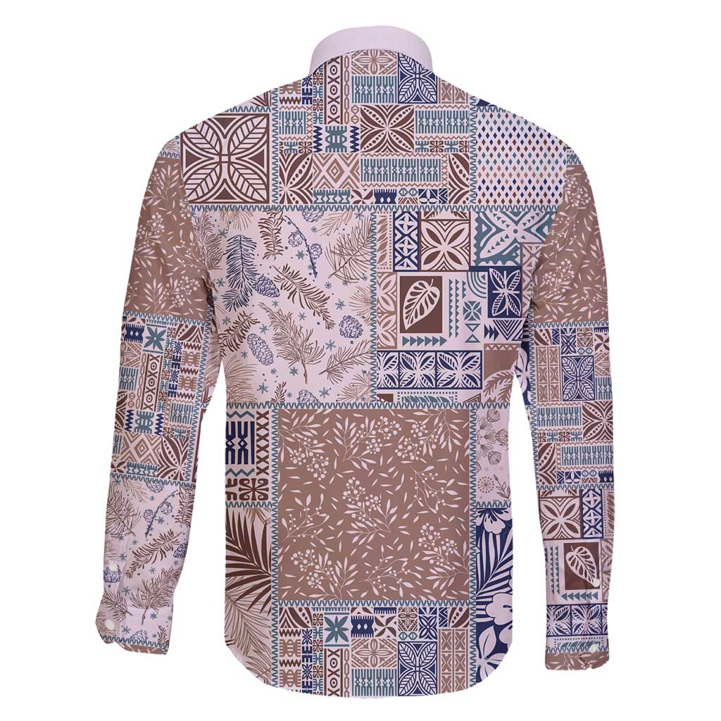 Aloha Hawaii Pastel Christmas Patchwork Family Matching Summer Maxi Dress and Hawaiian Shirt Rustic Style - Polynesian Pride