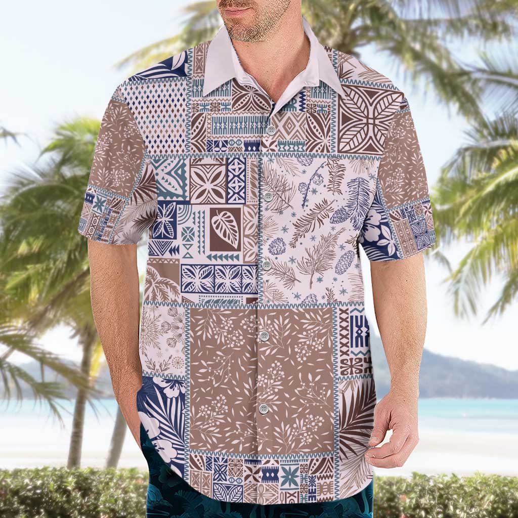 Aloha Hawaii Pastel Christmas Patchwork Hawaiian Shirt Rustic Style - Polynesian Pride