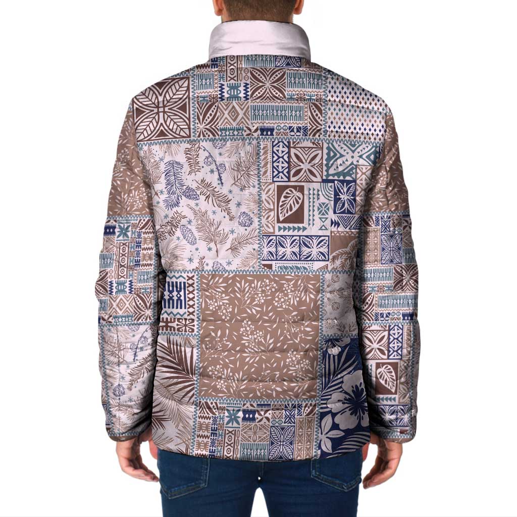 Aloha Hawaii Pastel Christmas Patchwork Padded Jacket Rustic Style LT7 - Polynesian Pride