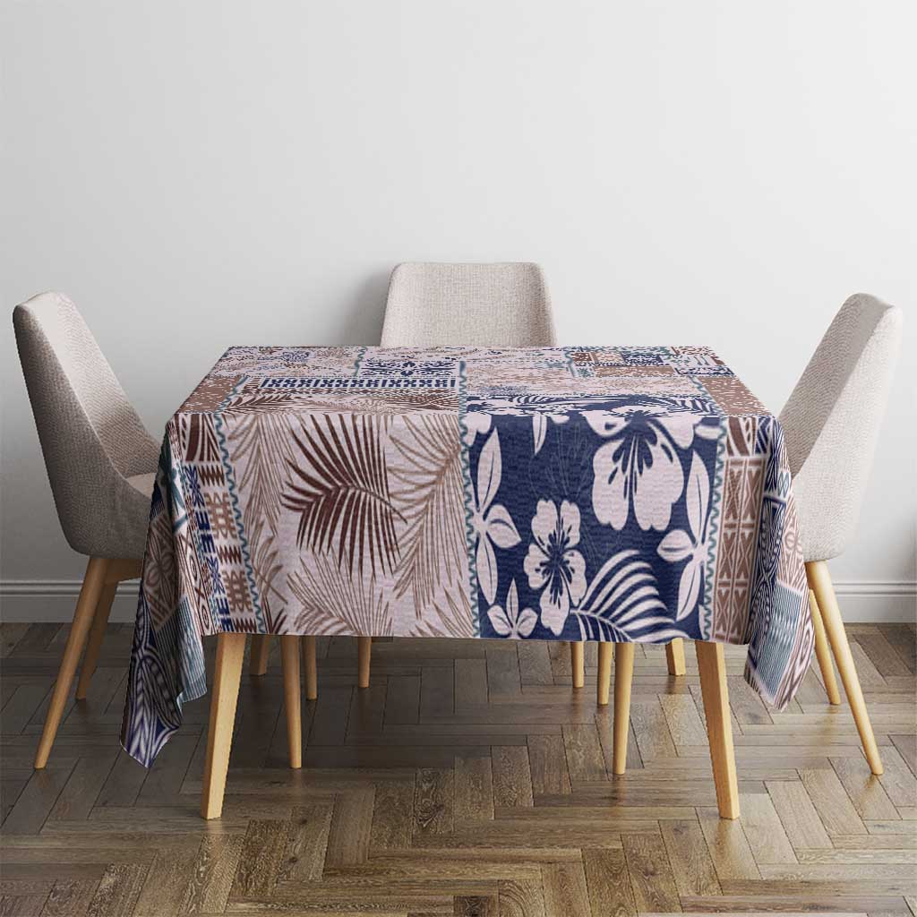 Aloha Hawaii Pastel Christmas Patchwork Tablecloth Rustic Style - Polynesian Pride