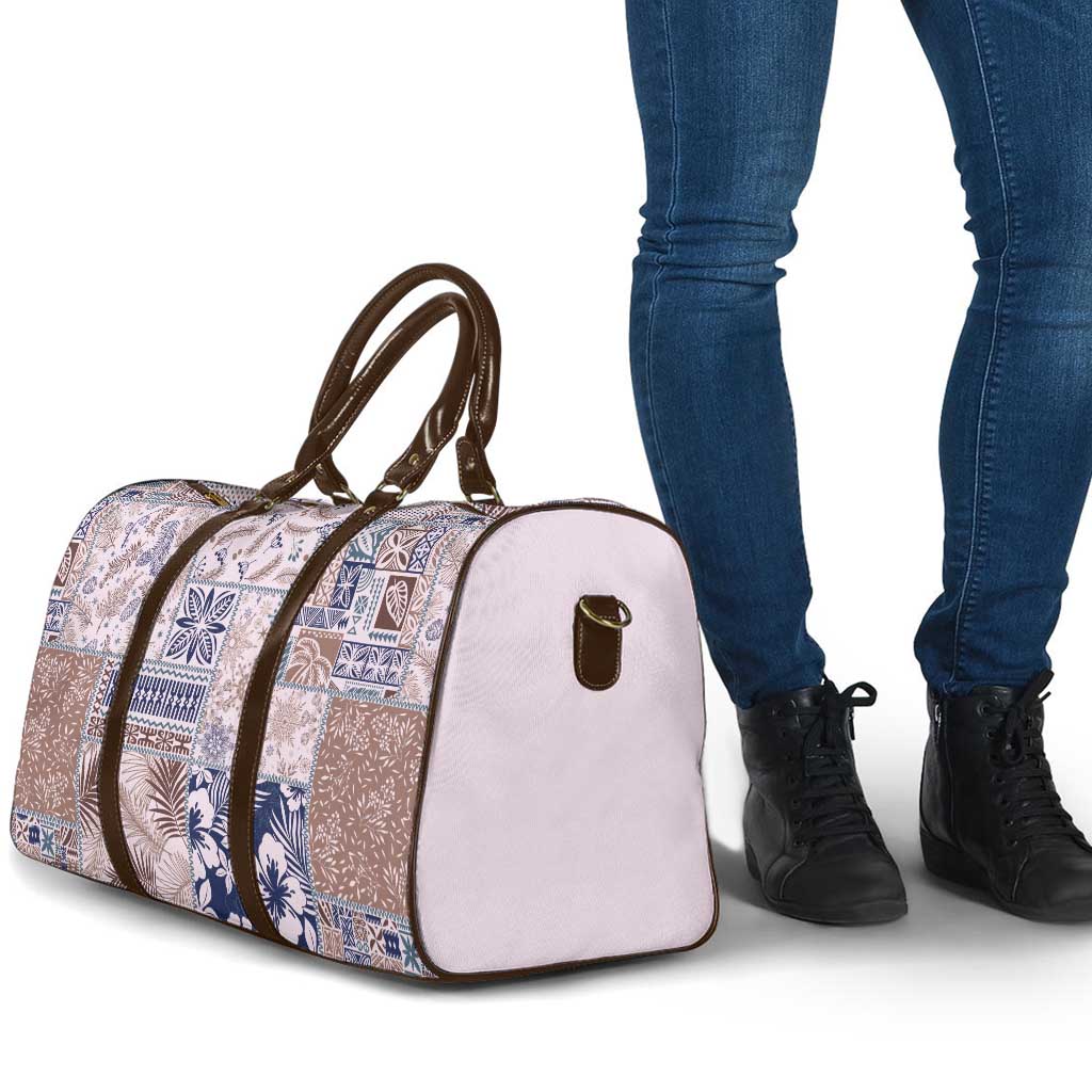 Aloha Hawaii Pastel Christmas Patchwork Travel Bag Rustic Style - Polynesian Pride