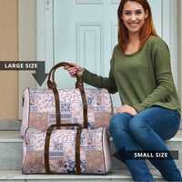 Aloha Hawaii Pastel Christmas Patchwork Travel Bag Rustic Style - Polynesian Pride