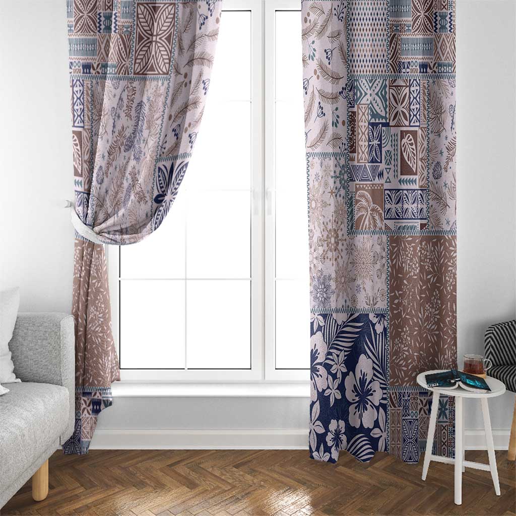 Aloha Hawaii Pastel Christmas Patchwork Window Curtain Rustic Style - Polynesian Pride