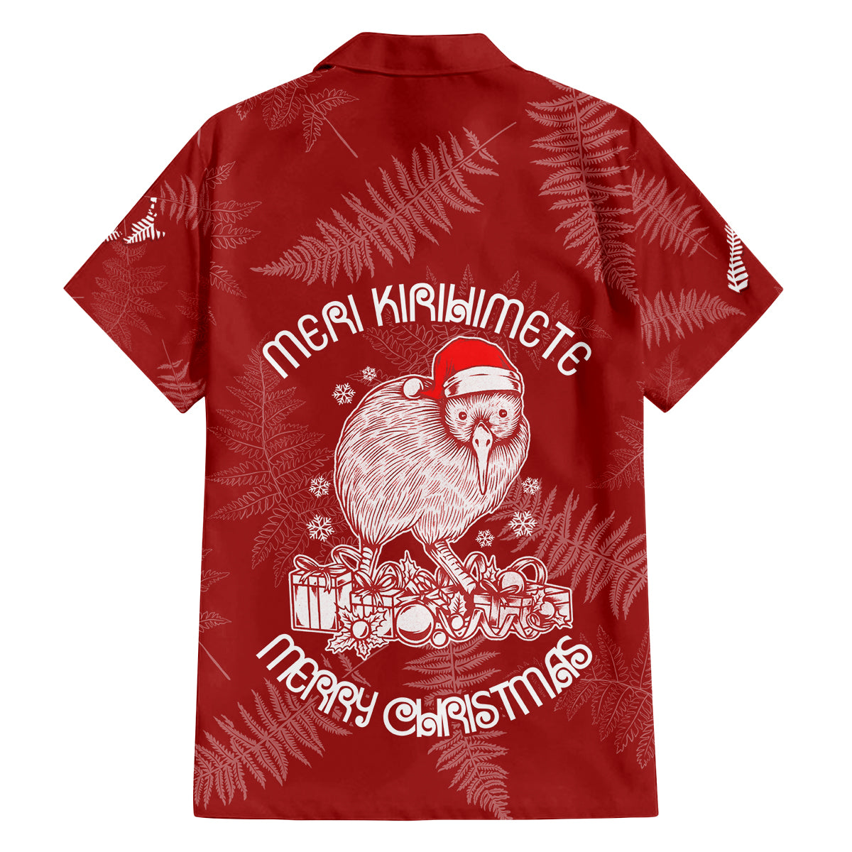 New Zealand Christmas Family Matching Puletasi Dress and Hawaiian Shirt Silver Fern Mix Kiwi Bird Ver01 LT7 - Polynesian Pride