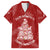 New Zealand Christmas Family Matching Off Shoulder Long Sleeve Dress and Hawaiian Shirt Silver Fern Mix Kiwi Bird Ver02 LT7 Dad's Shirt - Short Sleeve Red - Polynesian Pride