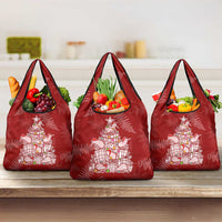 New Zealand Christmas Grocery Bag Silver Fern Mix Kiwi Bird Ver02