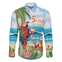 Aloha Hawaii Christmas Family Matching Long Sleeve Bodycon Dress and Hawaiian Shirt It's 5 o'clock Somewhere LT7 Dad's Shirt - Long Sleeve Colorful - Polynesian Pride