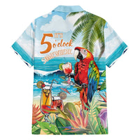 Aloha Hawaii Christmas Family Matching Off Shoulder Short Dress and Hawaiian Shirt It's 5 o'clock Somewhere