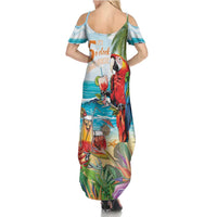 Aloha Hawaii Christmas Family Matching Summer Maxi Dress and Hawaiian Shirt It's 5 o'clock Somewhere