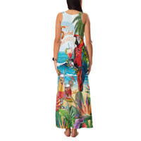 Aloha Hawaii Christmas Family Matching Tank Maxi Dress and Hawaiian Shirt It's 5 o'clock Somewhere