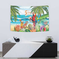 Aloha Hawaii Christmas Tapestry It's 5 o'clock Somewhere