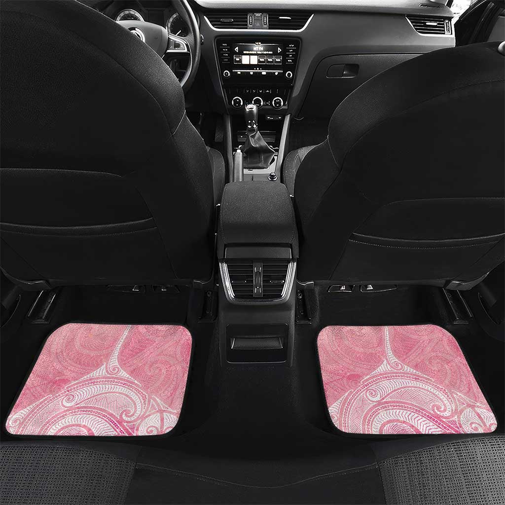 Breast Cancer Awareness Maori Aotearoa Car Mats Manta Ray - Pink Glaze - Polynesian Pride