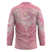 Breast Cancer Awareness Maori Aotearoa Hockey Jersey Manta Ray - Pink Glaze - Polynesian Pride