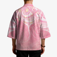 Breast Cancer Awareness Maori Aotearoa Kimono Manta Ray - Pink Glaze - Polynesian Pride