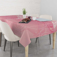 Breast Cancer Awareness Maori Aotearoa Tablecloth Manta Ray - Pink Glaze - Polynesian Pride