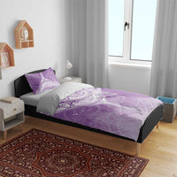 Epilepsy Awareness Maori Aotearoa Bedding Set Manta Ray - Purple Glaze - Polynesian Pride