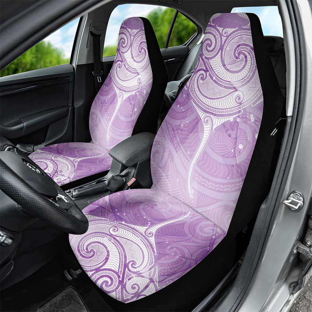 Epilepsy Awareness Maori Aotearoa Car Seat Cover Manta Ray - Purple Glaze - Polynesian Pride