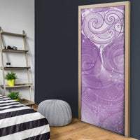 Epilepsy Awareness Maori Aotearoa Door Cover Manta Ray - Purple Glaze - Polynesian Pride