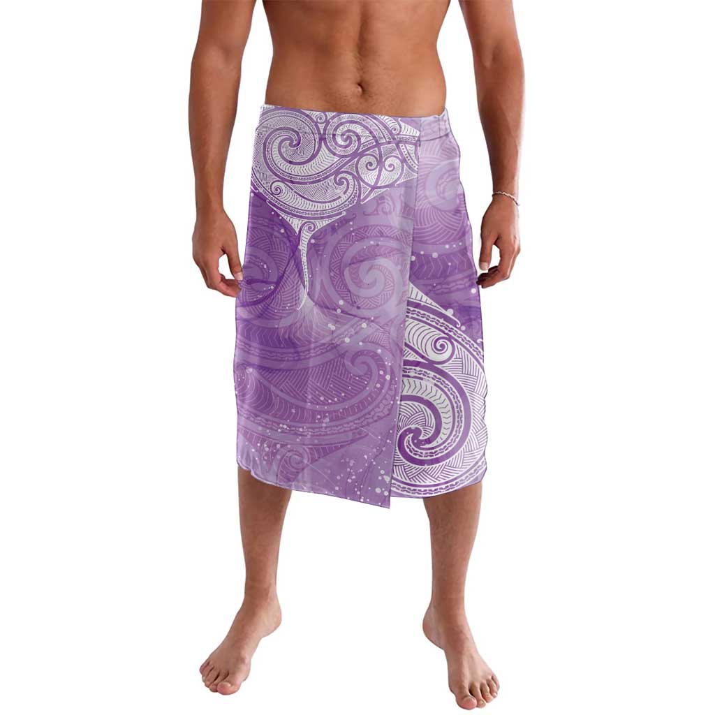Epilepsy Awareness Maori Aotearoa Lavalava Manta Ray - Purple Glaze - Polynesian Pride