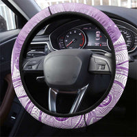 Epilepsy Awareness Maori Aotearoa Steering Wheel Cover Manta Ray - Purple Glaze - Polynesian Pride